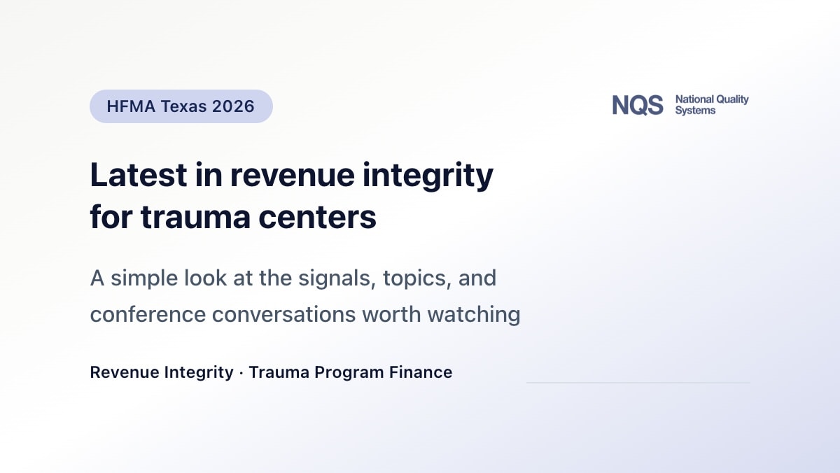 Latest in Revenue Integrity for Trauma Centers at the HFMA Texas 2026