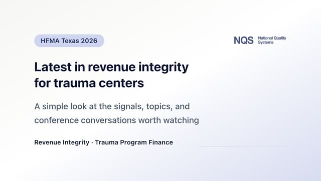 Image for The latest in revenue integrity for trauma centers at the HFMA Texas State Annual Conference 2026