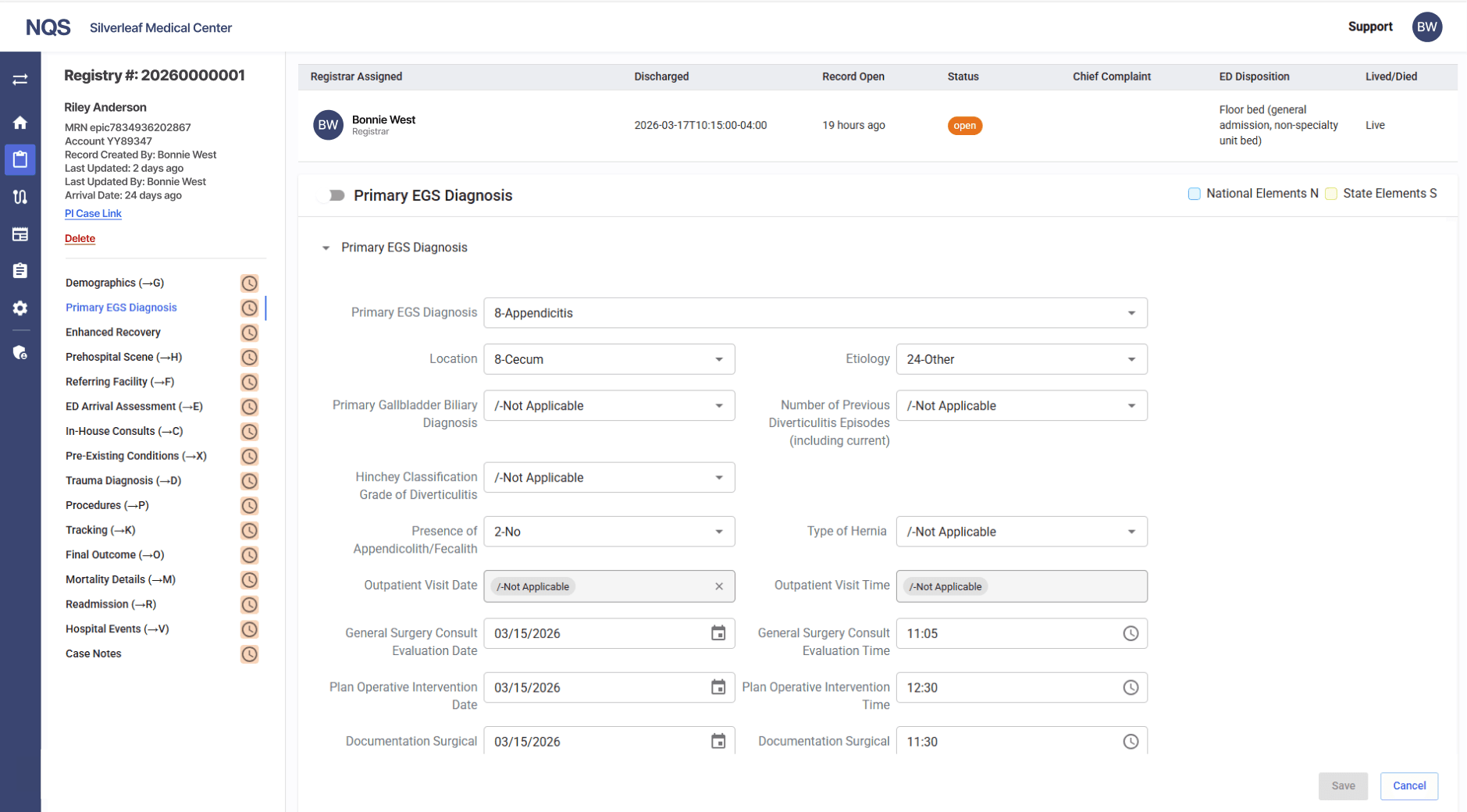 EGS Registry screenshot