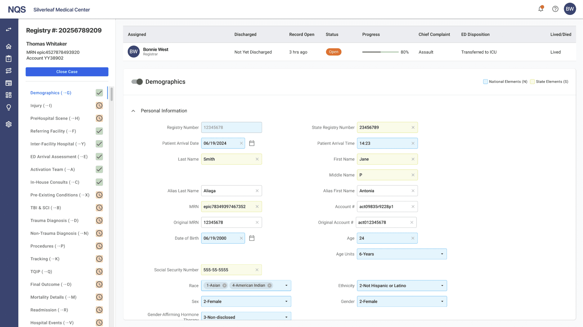 NQS Trauma Registry